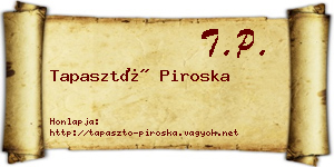 Tapasztó Piroska névjegykártya